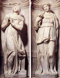 Tomb of Pope Julius II [detail] - Rachel and Leah