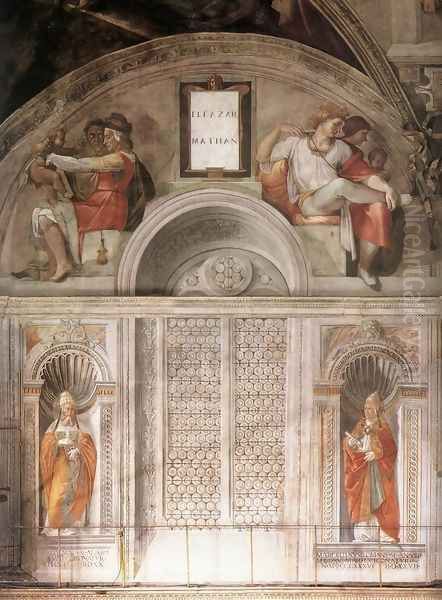 Lunette and Popes, Sistine Chapel - view 1