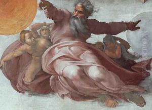 The Creation of the Heavens (detail) 1508-12 by Michelangelo Buonarroti