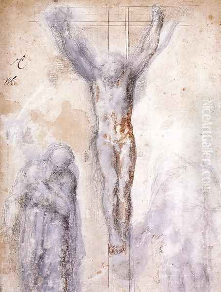 Christ Crucified between the Virgin and Nicodemus c. 1552-54 - view 1