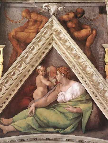 Ancestors of Christ - Hezekiah as a child with father Ahaz and his mother - view 1