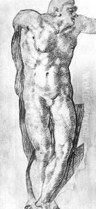Study of a Nude Man by Michelangelo Buonarroti