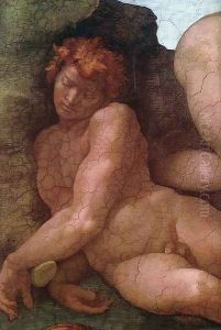 Creation of Eve (detail-1) 1509-10 by Michelangelo Buonarroti