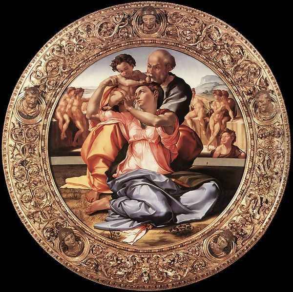 The Doni Tondo (framed) c. 1506 - view 1