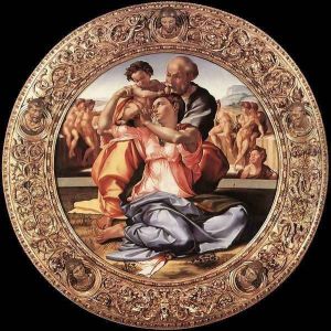 The Doni Tondo (framed) c. 1506 by Michelangelo Buonarroti
