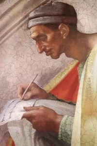Asa - Jehoshaphat - Joram (detail -1) 1511-12 by Michelangelo Buonarroti