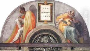 Asa - Jehoshaphat - Joram 1511-12 by Michelangelo Buonarroti