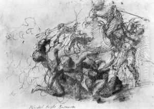 Battle Scene 1504 by Michelangelo Buonarroti