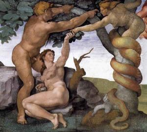 The Fall -2 1509-10 by Michelangelo Buonarroti