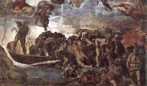 Last Judgment (detail-7) 1537-41 by Michelangelo Buonarroti