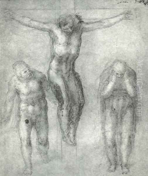 Study For Christ On The Cross With Mourners - view 1
