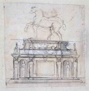 Design For A Statue Of Henry II Of France On Horseback by Michelangelo Buonarroti