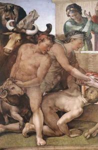 Sacrifice of Noah (detail-1) 1509