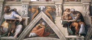 Ceiling of the Sistine Chapel [detail] by Michelangelo Buonarroti