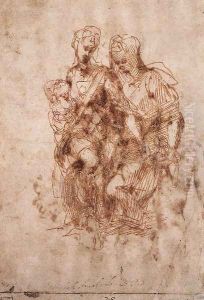 St Anne with the Virgin and the Christ Child c. 1505 by Michelangelo Buonarroti
