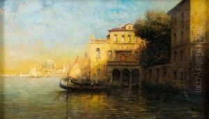 Scorcio Di Venezia Con Isola Di San Giorgio by Carlo Follini
