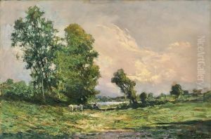 Paesaggio Con Figure Edanimali Al Pascolo