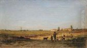 Paesaggio Con Pastori by Carlo Follini