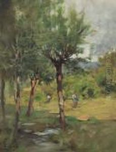 Paesaggio Con Figure by Carlo Follini