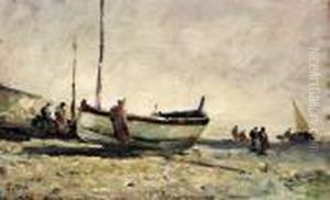 Barche Sulla Spiaggia by Carlo Follini