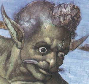 Last Judgment (detail-8) 1537-41 by Michelangelo Buonarroti