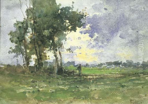 Paesaggio Con Contadina - view 1
