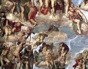 Last Judgment (detail-13) 1537-41 by Michelangelo Buonarroti