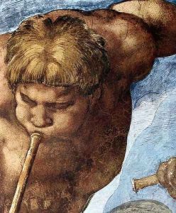 Last Judgment (detail-9) 1537-41 by Michelangelo Buonarroti