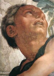 Jonah (detail-1) 1511 by Michelangelo Buonarroti