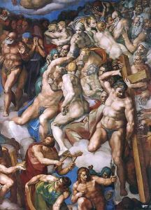 Last Judgment (detail-21) 1537-41 by Michelangelo Buonarroti