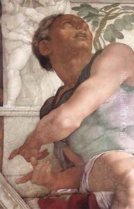Jonah (detail-2) 1511 by Michelangelo Buonarroti