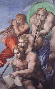 Last Judgment (detail-6) 1537-41 by Michelangelo Buonarroti