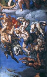 Last Judgment (detail-22) 1537-41 by Michelangelo Buonarroti