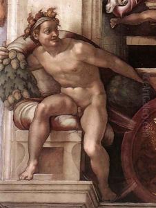 Ignudo -7 1509 by Michelangelo Buonarroti