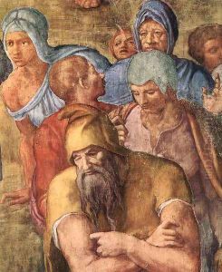 Martyrdom of St Peter (detail-6) 1546-50 by Michelangelo Buonarroti