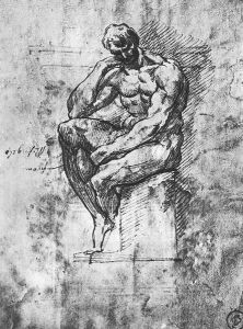 Study of a Man 1510-11 by Michelangelo Buonarroti