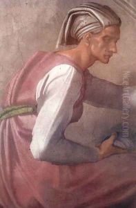 Jesse - David - Solomon (detail-2) 1511 by Michelangelo Buonarroti