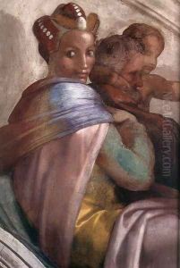 Jacob - Joseph (detail-3) 1511-12 by Michelangelo Buonarroti