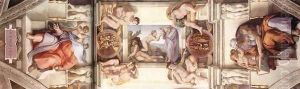 The fifth bay of the ceiling 1508-12 by Michelangelo Buonarroti