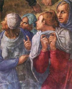 Martyrdom of St Peter (detail-5) 1546-50 by Michelangelo Buonarroti