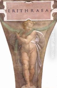 The Erythraean Sibyl (detail-2) 1509 by Michelangelo Buonarroti