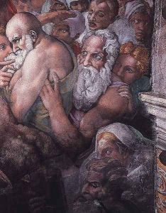 Last Judgment (detail-25) 1537-41 by Michelangelo Buonarroti