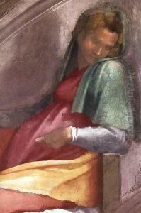 Rehoboam - Abijah (detail-1) 1511-12 by Michelangelo Buonarroti