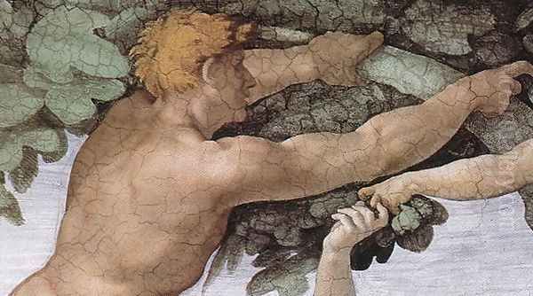 The Fall and Expulsion from Garden of Eden (detail-3) 1509-10 - view 1
