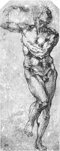 Nude Man Turned to the Right 1510-11 by Michelangelo Buonarroti