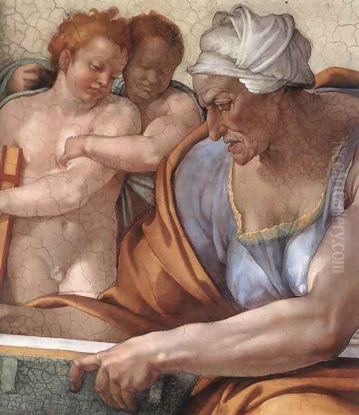 The Cumaean Sibyl (detail) 1510 - view 1