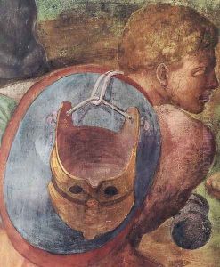 The Conversion of Saul (detail-3) 1542-45 by Michelangelo Buonarroti