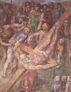 Matyrdom of Saint Peter [detail] by Michelangelo Buonarroti