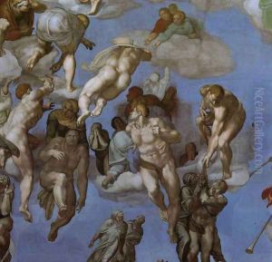 The Last Judgement [detail: 3] (or After restoration) by Michelangelo Buonarroti