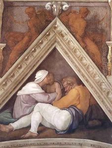 Ancestors of Christ figures by Michelangelo Buonarroti